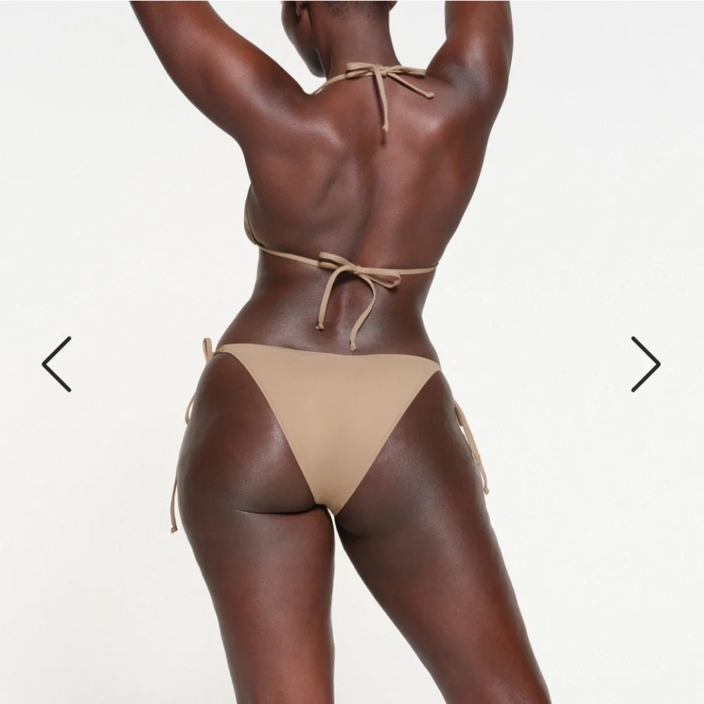 Skims Signature Swim Dipped Tie Bikini Bottom Size 3X NWT Desert